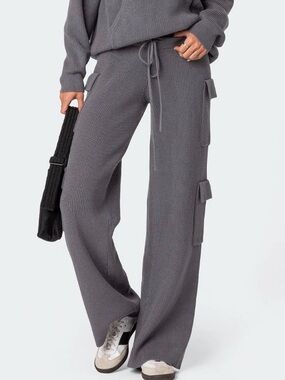 Edikted wynette knit cargo pants size xs